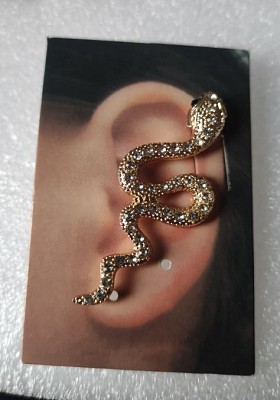 Cercel urechea stanga - Sarpe auriu model 1