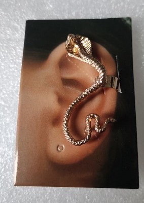 Cercel urechea stanga - Sarpe auriu model 2