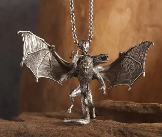 Medalion Three-headed Demon with Wings (JBG)