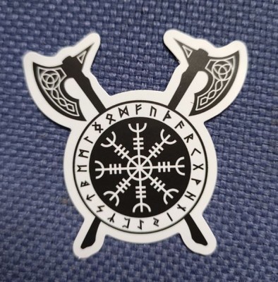 Sticker (abtibild) Viking - Aegishjalmur and Axes (JBG)
