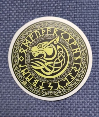 Sticker (abtibild) Viking -  Runic Wolf (JBG)