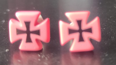 Stud Iron Cross roz/negru (FTC)