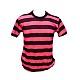 Tricou barbatesc dungi roz/negre - image 1