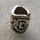 Inel argintiu mic oval pentru barba sau par Viking Rune model Peorth (Destiny) - image 1