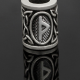 Inel argintiu pentru barba sau par Viking Rune model Thurizas (Thor) - image 1