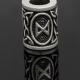 Inel argintiu pentru barba sau par Viking Rune model Dagaz (Dawn) - image 1