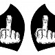 Masca de bumbac FUCK OFF - Finger (HBG) - image 1