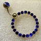 Piercing pentru buric inel cu pietre albastre (CJL) - image 1