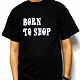 Tricou negru BORN TO SHOP - image 1