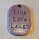 Pandantiv Harmony Ltd Live Love Laugh oval - image 1