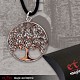 BK5501-1 Pandantiv de bronz placat cu argint Tree of Life - auriu - image 1