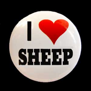 Insigna mica I LOVE SHEEP