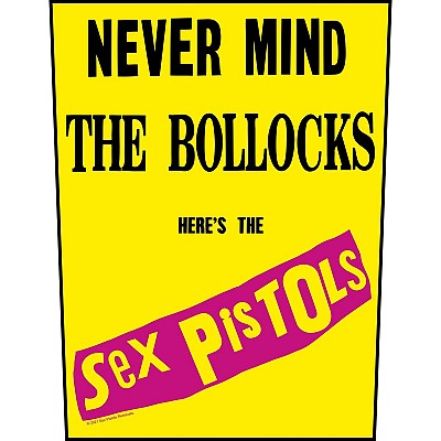 Backpatch SEX PISTOLS - Never Mind the Bollocks (galben)