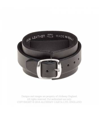 Bratara de piele HRWL445 Slayer: logo Leather Wriststrap