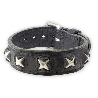 Bratara din piele UA3025 etNox - bracelet Metal Stars leather with zinc alloy