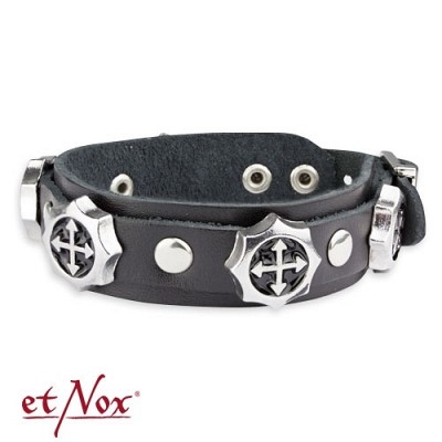 Bratara piele  UA4127 etNox - bracelet Nieten leather with zinc alloy
