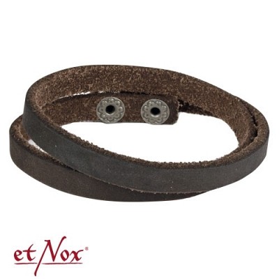 Bratara UA4120  etNox - bracelet Brown Twist leather with zinc alloy