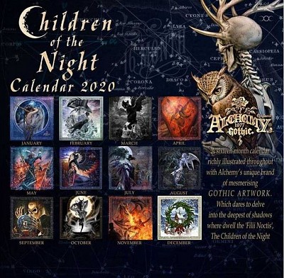 Calendar 2020 goth (30x30cm)  CAL20 Alchemy Gothic Children of the Night 2020 Wall Calendar