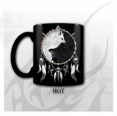Cana (315 ml) thermochange T118A007 WOLF CHI - Heat Change Ceramic Coffee Mug - Gift Boxed
