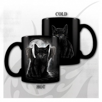 Cana (315ml)  thermochange F015A007 BAT CAT - Heat Change Ceramic Coffee Mug - Gift Boxed