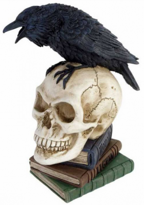 Craniu decoratiune V17 Poe s Raven (Colectia Alchemy Vault)