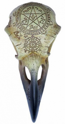 Craniu decoratiune V67 Omega Raven Skull (Colectia Alchemy Vault)