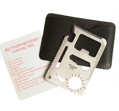 Dispozitiv multifunctional SURVIVAL TOOL CARD WITH POUCH Art. Nr. 15408000