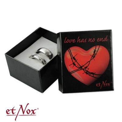 Inele de inox set (56/1 buc + 62/1 buc) BOX2 etNox - partner rings Love has no end