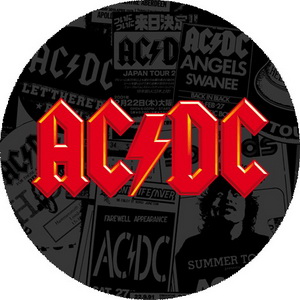 Insigna 3,7 cm AC/DC Logo red (B37-0101)