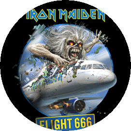 Insigna 3,7 cm IRON MAIDEN: Flight 666 (B37-0240)