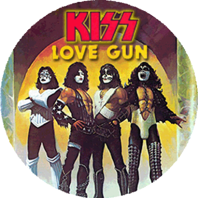 Insigna 3,7 cm KISS Love Gun (B37-0341)