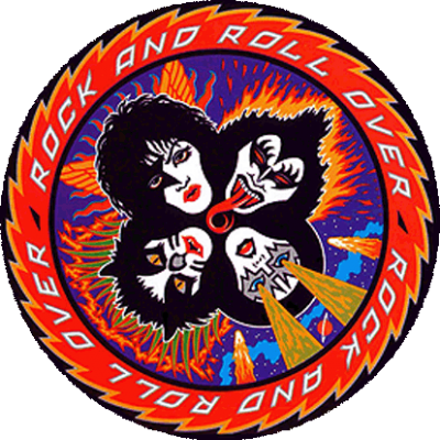 Insigna 3,7 cm KISS Rock And Roll Over (B37-0342)