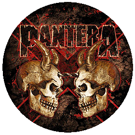 Insigna 3,7 cm PANTERA: Double Skull (B37-0254)