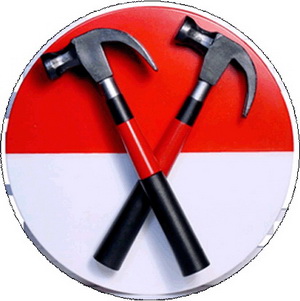 Insigna 3,7 cm PINK FLOYD: Hammers (B37-0199)