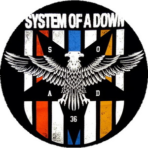 Insigna 3,7 cm SYSTEM OF A DOWN: Eagle (B37-0206)