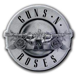 Insigna metalica Guns N Roses Bullet Logo PB008