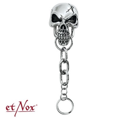 Craniu  de curea pt  chei sau breloc  SS1000  etNox - key/wallet chain Skull stainless steel