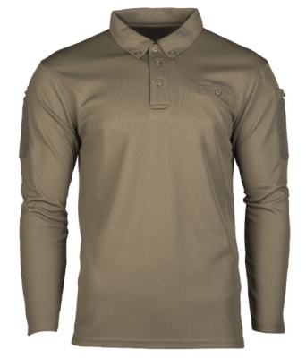 Longsleeve Tactical Polo Oliv - Quick Dry Art.-No. 10962001