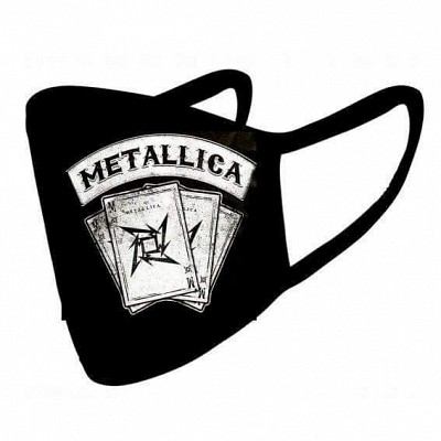 Masca de bumbac brodata Metallica