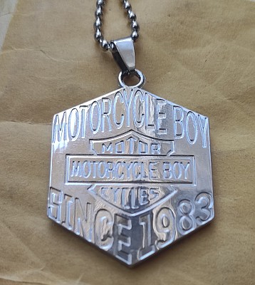 Medalion inox Motorcycle Boy since 1983 (colectia Motorbike)