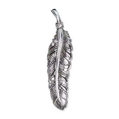 K2101 Pandantiv de argint cu zirconiu - Sparkling Feather
