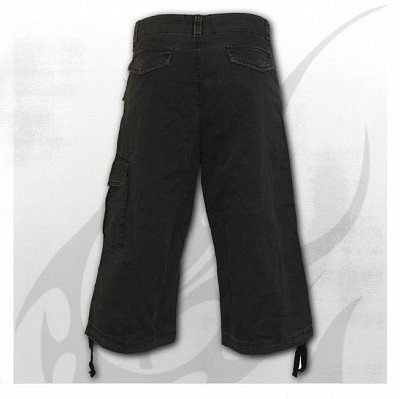 Pantaloni tip bermude  P003M705   METAL STREETWEAR - Vintage Cargo Shorts 3/4 Long Black