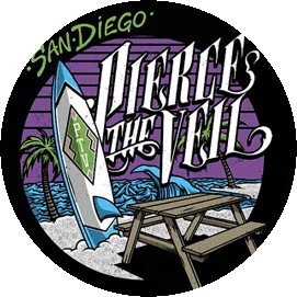 Insigna 2,5 cm PIERCE THE VEIL San Diego  (HBG)