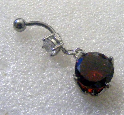 Piercing pentru buric red diamond (CJL)