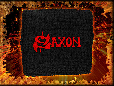 Manseta brodata Saxon Red Logo