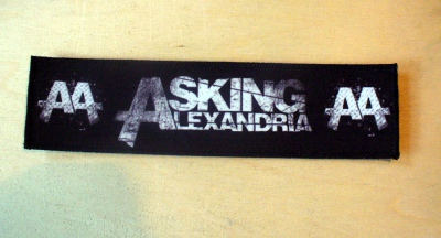 Patch ASKING ALEXANDRIA Logo alb (superstrip) (lichidare stoc) (P-SHK)