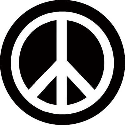 Patch PEACE b/w circle (HBG)