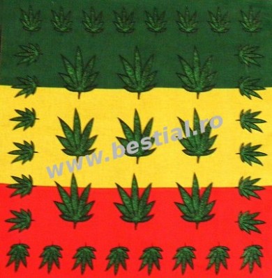 Bandana cannabis pe steag jamaican