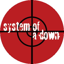 Insigna 2,5 cm SYSTEM OF A DOWN Target  (HBG)