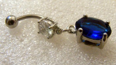 Piercing pentru buric blue diamond (CJL)